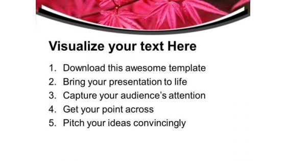 Autumn Theme With Pink Flowers PowerPoint Templates Ppt Backgrounds For Slides 0513