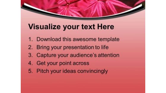 Autumn Theme With Pink Flowers PowerPoint Templates Ppt Backgrounds For Slides 0513