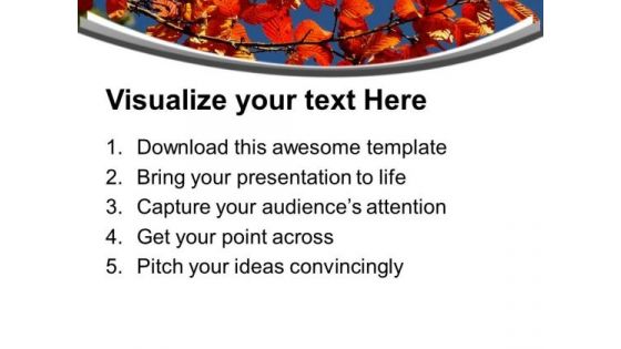 Autumn With Flowers Theme Background PowerPoint Templates Ppt Backgrounds For Slides 0513