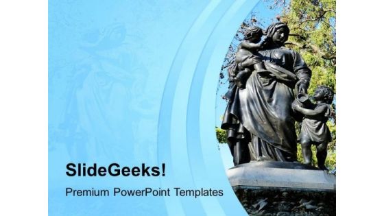 Awesome Statue Of Maria Sculpture PowerPoint Templates Ppt Backgrounds For Slides 0713