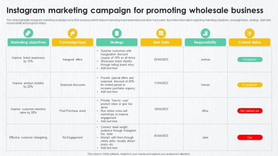 B2B Marketing Techniques Instagram Marketing Campaign For Promoting Wholesale B2B Marketing Techniques Instagram Marketing Campaign For Promoting Wholesale