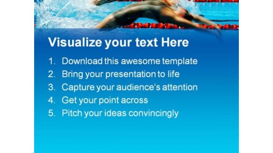 Back Stroke Swimming Sports PowerPoint Themes And PowerPoint Slides 0511