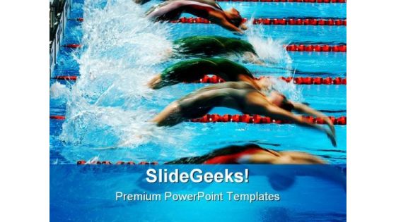 Back Stroke Swimming Sports PowerPoint Themes And PowerPoint Slides 0511