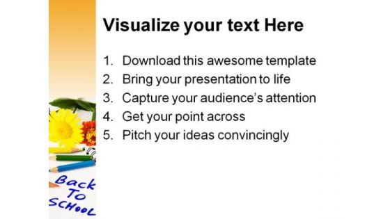 Back To School Education PowerPoint Template 0810