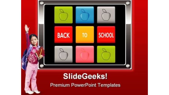 Back To School Keys Children PowerPoint Backgrounds And Templates 1210