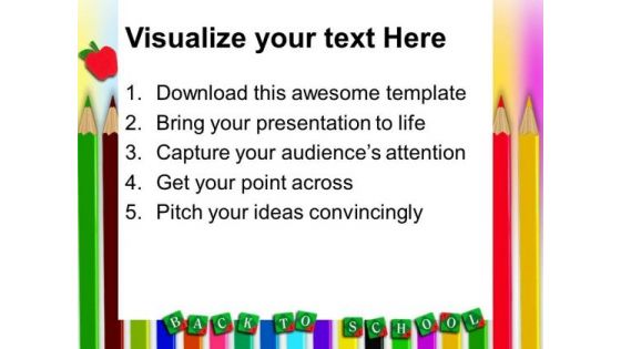 Back To School Pencils Education PowerPoint Templates And PowerPoint Themes 0512