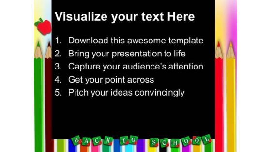 Back To School Pencils Education PowerPoint Templates And PowerPoint Themes 0512