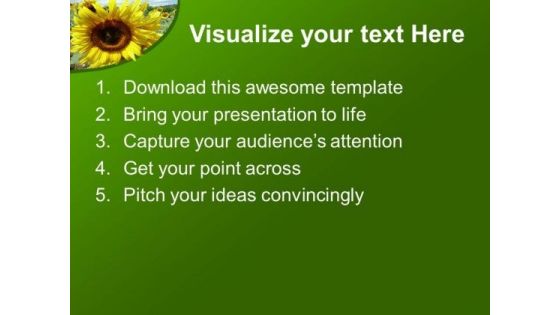 Background Template With Sunflower PowerPoint Templates Ppt Backgrounds For Slides 0513
