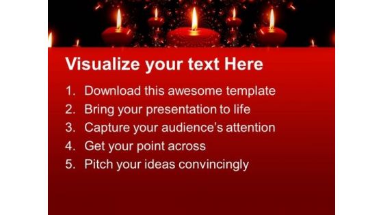 Background With Candle And Red Color PowerPoint Templates Ppt Backgrounds For Slides 0513