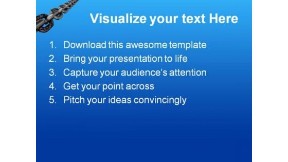 Bad Linked Chain Industrial PowerPoint Themes And PowerPoint Slides 0711