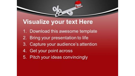 Balance With Real Estate And Percentage PowerPoint Templates Ppt Backgrounds For Slides 0313