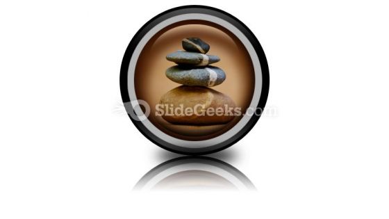 Balanced Pebbles PowerPoint Icon Cc