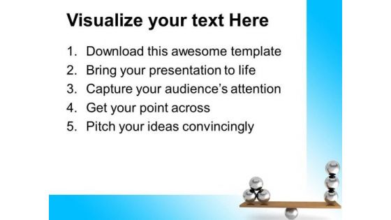 Balancing Balls On Wooden Board Balance Business PowerPoint Templates And PowerPoint Themes 0912