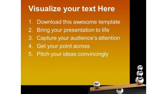 Balancing Balls On Wooden Board Success PowerPoint Templates And PowerPoint Themes 0812