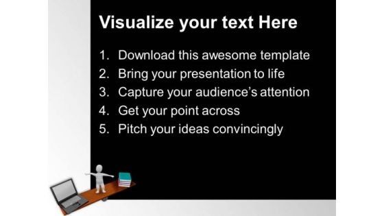 Balancing Books And Laptop Education PowerPoint Templates Ppt Background For Slides 1112