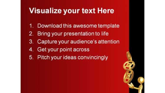 Balancing Golden Gears Business PowerPoint Templates And PowerPoint Backgrounds 0511