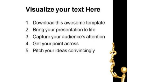 Balancing Golden Questions Business PowerPoint Themes And PowerPoint Slides 0511