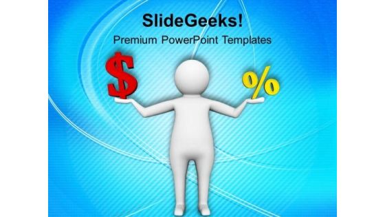 Balancing Money And Discount Business PowerPoint Templates Ppt Backgrounds For Slides 0713