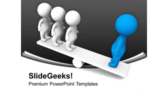 Balancing People On Seasaw PowerPoint Templates Ppt Backgrounds For Slides 0113