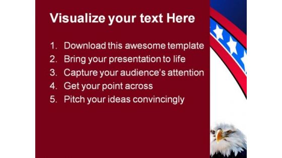 Bald Eagle Americana PowerPoint Template 1010