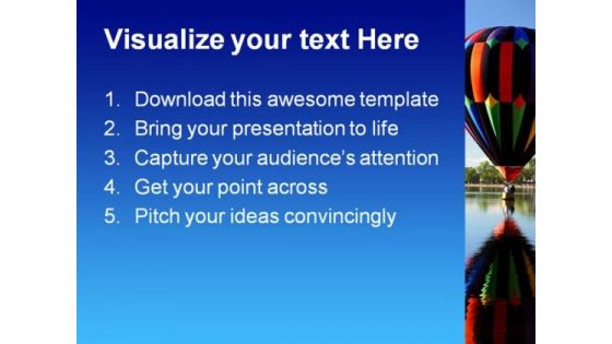 Ballooning Mass Ascens Holidays PowerPoint Template 1110