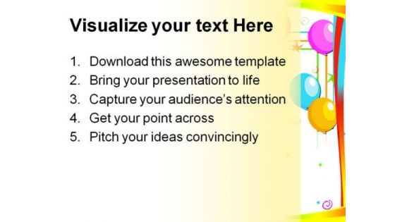 Balloons Festival PowerPoint Template 0810