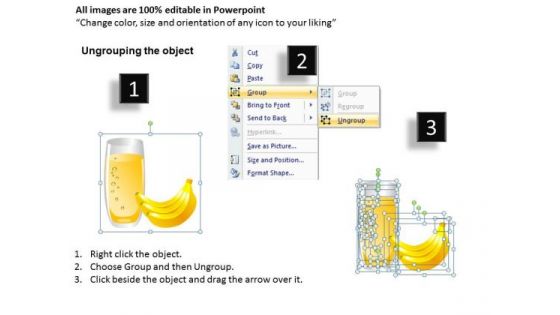 Banana Shake PowerPoint Templates And Bananas Ppt Slides