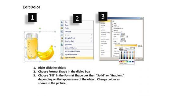 Banana Shake PowerPoint Templates And Bananas Ppt Slides