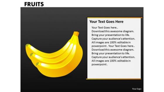 Bananas PowerPoint Templates Fruits Ppt Slides