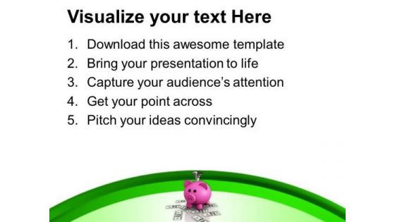 Bank Full Of Dollar Notes Savings PowerPoint Templates Ppt Backgrounds For Slides 0213