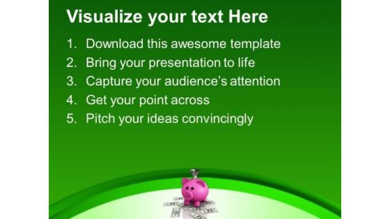 Bank Full Of Dollar Notes Savings PowerPoint Templates Ppt Backgrounds For Slides 0213
