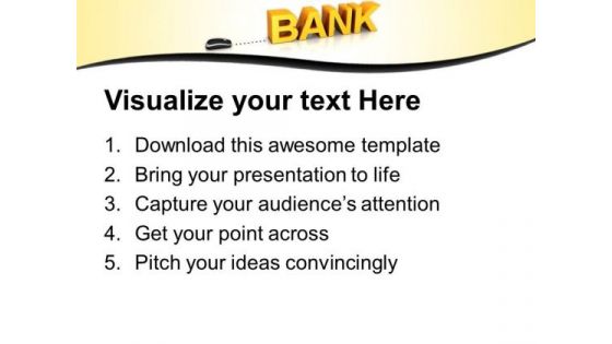 Bank With Computer Mouse PowerPoint Templates And PowerPoint Themes 0812