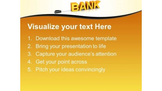 Bank With Computer Mouse PowerPoint Templates And PowerPoint Themes 0812
