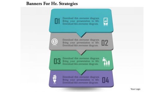 Banners For Hr Strategies PowerPoint Template