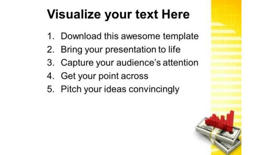 Bar Graph And Dollars Money PowerPoint Templates And PowerPoint Themes 0912