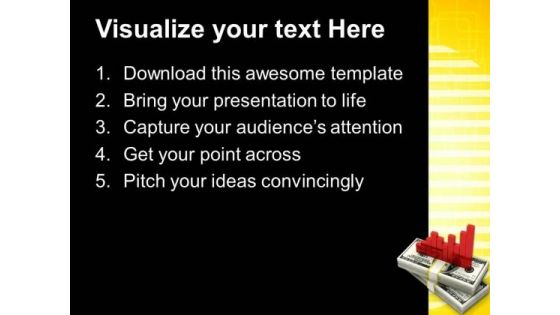 Bar Graph And Dollars Money PowerPoint Templates And PowerPoint Themes 0912