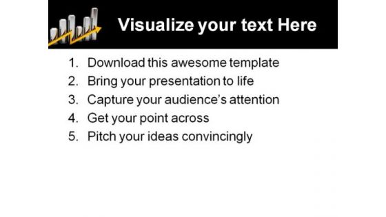 Bar Graph Business PowerPoint Template 0810