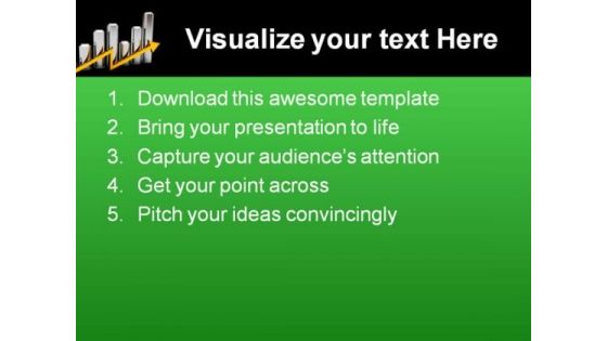 Bar Graph Business PowerPoint Template 0810