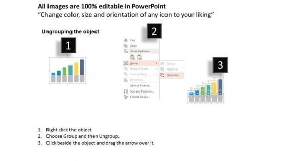 Bar Graph For Increasing Sales Trend PowerPoint Template