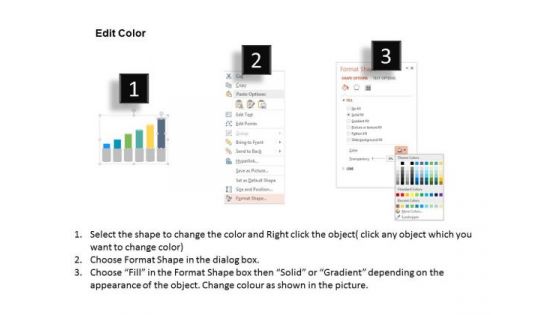Bar Graph For Increasing Sales Trend PowerPoint Template