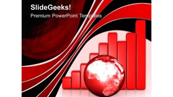 Bar Graph Growth With Earth PowerPoint Templates And PowerPoint Themes 0712