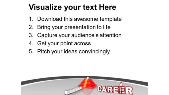 Bar Graph Represents Carrer Growth PowerPoint Templates Ppt Backgrounds For Slides 0413