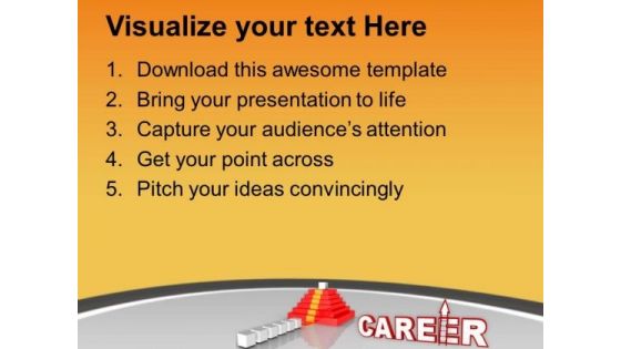 Bar Graph Represents Carrer Growth PowerPoint Templates Ppt Backgrounds For Slides 0413