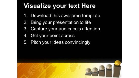 Bar Graph With Balls Growth Future PowerPoint Templates Ppt Backgrounds For Slides 0313
