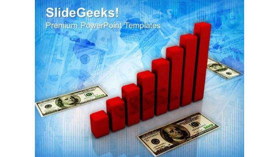 Bar Graph With Dollar Marketing PowerPoint Templates And PowerPoint Themes 1012