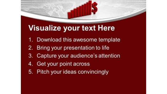 Bar Graph With Dollar Sign Business PowerPoint Templates Ppt Backgrounds For Slides 0113