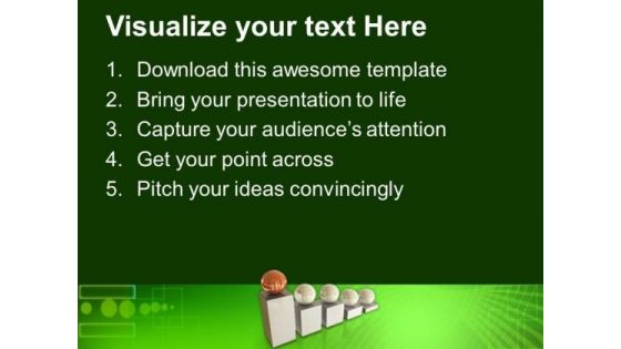 Bar Graph With Leader At Top Growth PowerPoint Templates Ppt Backgrounds For Slides 0213