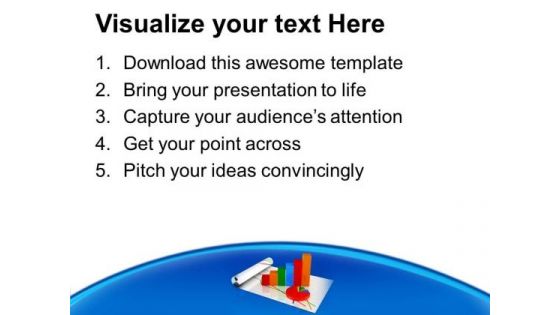 Bar Graph With Pie Chart Sales PowerPoint Templates Ppt Backgrounds For Slides 0613