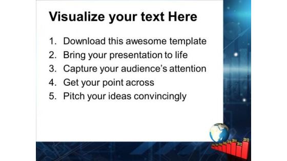 Bar Graph Yearly Along Earth PowerPoint Templates And PowerPoint Themes 1012