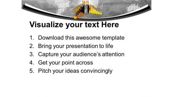 Bar Graphs 2013 Growth Flow Chart PowerPoint Templates Ppt Backgrounds For Slides 1212
